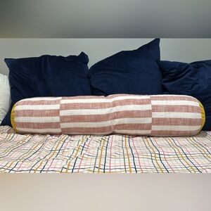 Opalhouse Striped Pillow with Pink and Gold Accents
